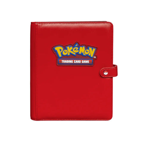 Ultra Pro Pokemon Red 4-Pocket Snap Binder, Side-Loading, Holds 160 Cards