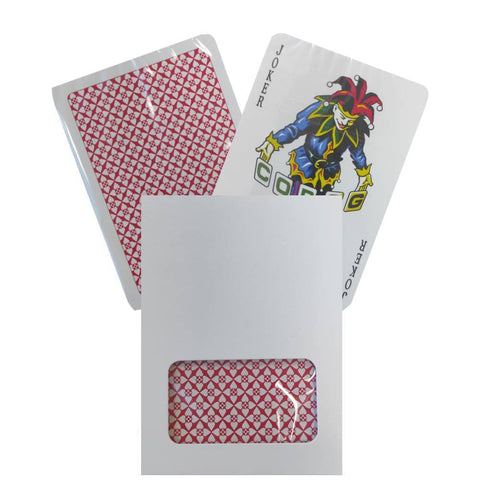 Copag Red Plastic Poker Playing Cards, Regular Index 4-Corner, 100% Plastic