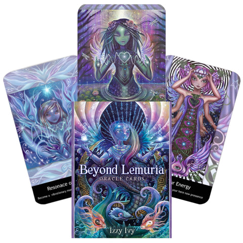 Beyond Lemuria Oracle Cards Deck by Izzy Ivy Blue Angel 56 Cards Set