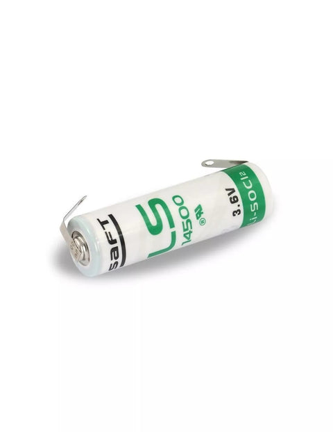 Saft LS14500 3.6V 2600mAh Li-SOCl2 AA Lithium Battery U Solder Tabs