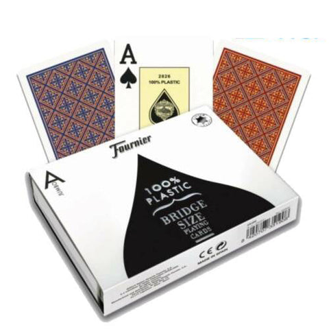 2x Fournier Arabe 100% Plastic Bridge Size Playing Cards Jumbo Index