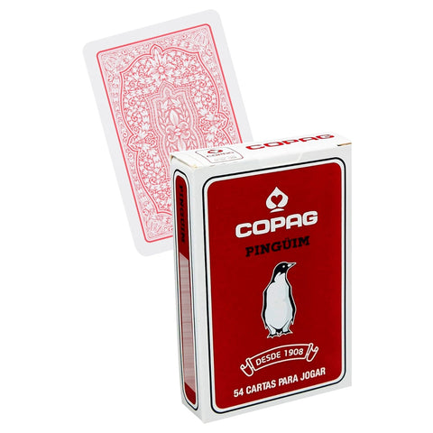 Copag Pinguim Red Bridge Size Playing Cards Deck – 54-Card Paper