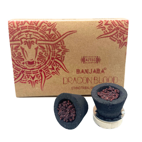 6x Dragon's Blood Resin Smudge Cups Incense Banjara AW Gifts