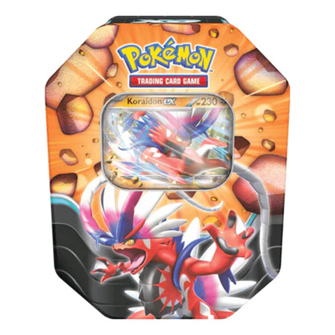 Pokemon TCG Koraidon ex Slashing Legends Tin with 5 Booster Packs