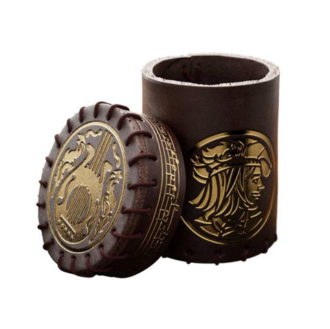 The Witcher Dandelion Leather Dice Cup by Q-Workshop Brown Gold