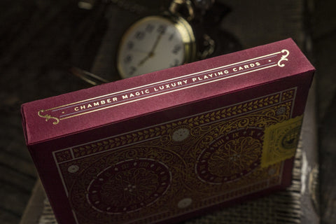 Tycoon Red Theory 11 Playing Cards Deck Gold Magic Tricks Sealed USA