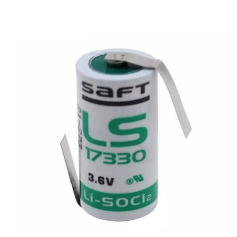 Saft LS17330 2/3A 3.6V 2100mAh Li-SOCl2 Lithium Battery Z Solder Lugs