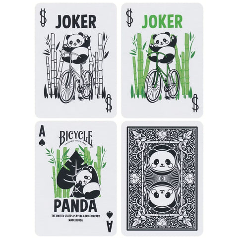 Bicycle Panda Playing Cards Deck Poker Size USPCC Green Limited Edition