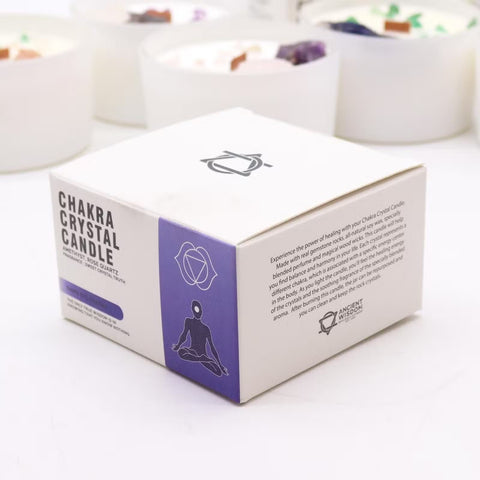 Chakra Crystal Candle - Third Eye Chakra Ancient Wisdom