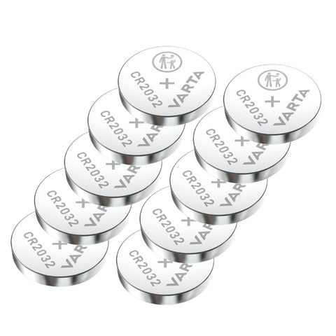 10x Varta CR2032 3V Lithium Coin Cell Button Batteries for Watches