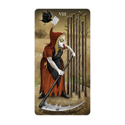 Deviant Moon Tarot Mini Borderless Deck by US Games, 78 Cards