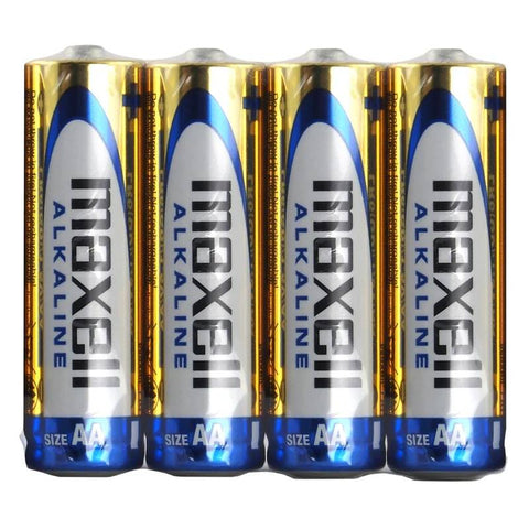 4x Maxell AA LR6 1.5V Alkaline Batteries Shrink Pack Long Lasting