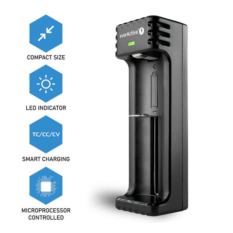 Everactive Smart Lithium Lc100 Charger Li-Ion 1000Mah Black NEW