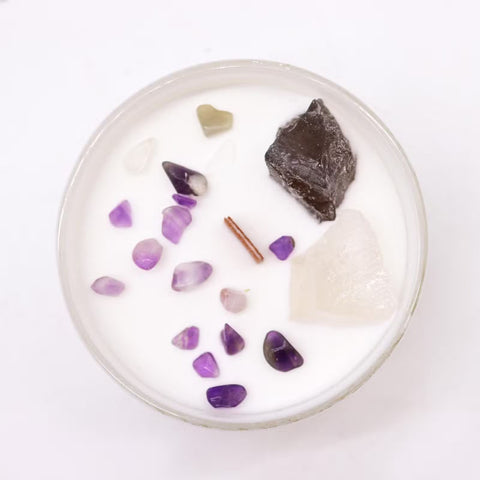 Chakra Crystal Candle - Crown Chakra Ancient Wisdom