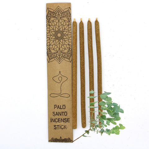 4x Palo Santo Large Incense Sticks Eucalyptus Scent for Meditation