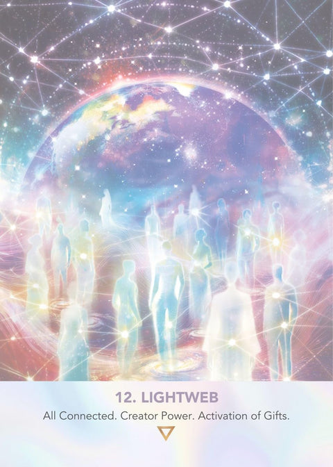 LightWeb Oracle Card Deck 44 Cards with Guidebook by Muse Oracle