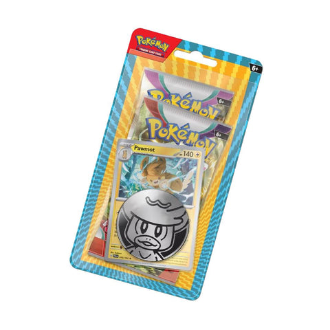Pokemon TCG Pawmot 2 Booster Blister Pack with Coin & Code Card ENG