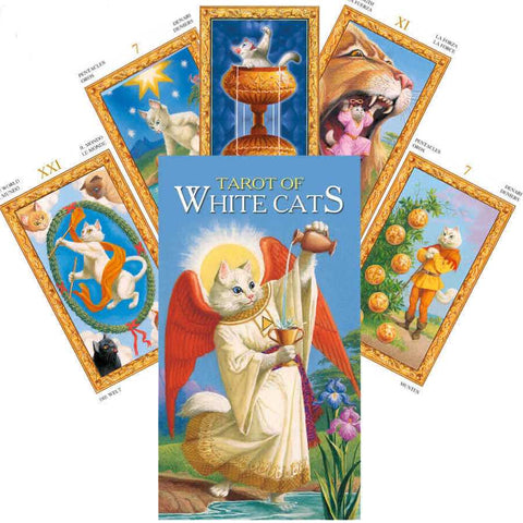 Tarot of White Cats 78 Card Deck by Lo Scarabeo with Guidebook