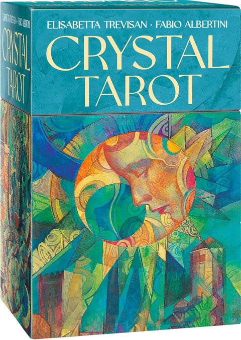 Crystal Tarot Deck Stained Glass 78 Cards with Guidebook by Lo Scarabeo