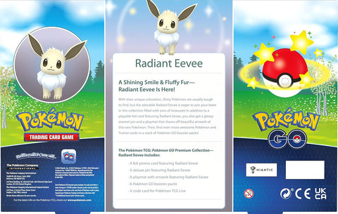 Pokemon GO Radiant Eevee Premium Collection Box 8 Booster Packs EN