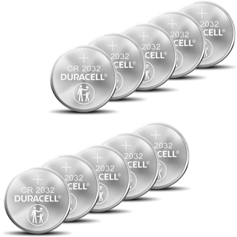 10x Duracell CR2032 3V Lithium Coin Cell Batteries Long Lasting Power