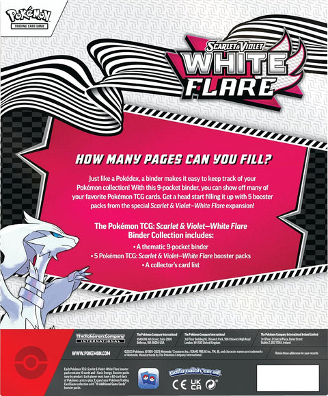 Pokemon TCG Scarlet & Violet White Flare Binder Set with 5 Boosters EN