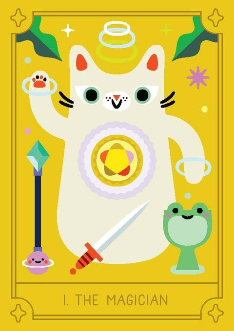 Mystic Cats Tarot Card Deck with Guidebook Cute Kawaii Cat Tarot Sterling