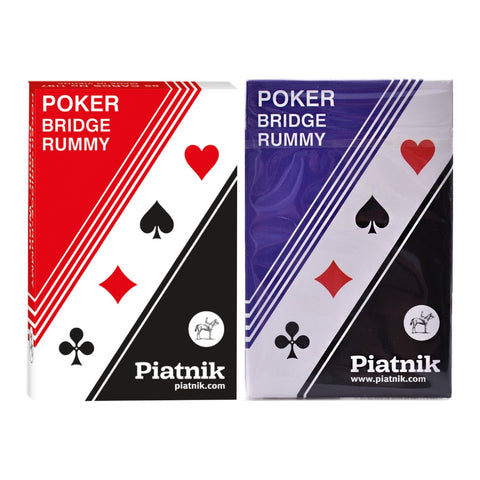 1x Piatnik Poker Bridge Rummy Playing Cards Deck, Red or Blue Random