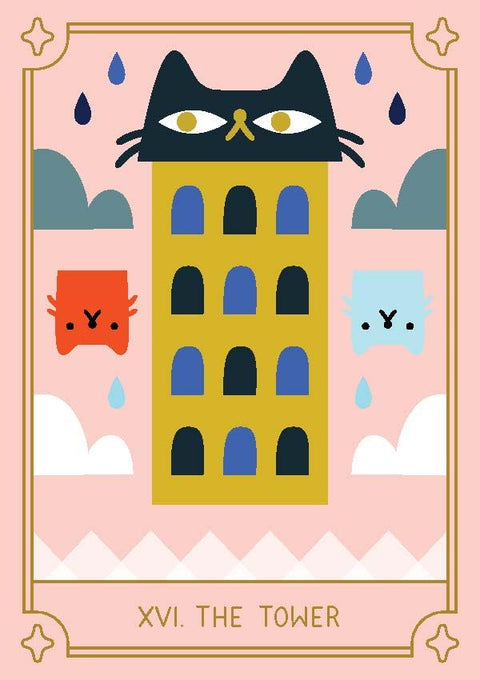 Mystic Cats Tarot Card Deck with Guidebook Cute Kawaii Cat Tarot Sterling