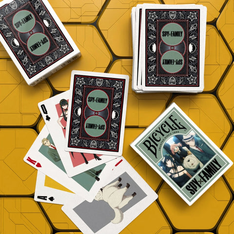 Bicycle Spy x Family Anime Playing Cards Green Poker Deck Standard Index