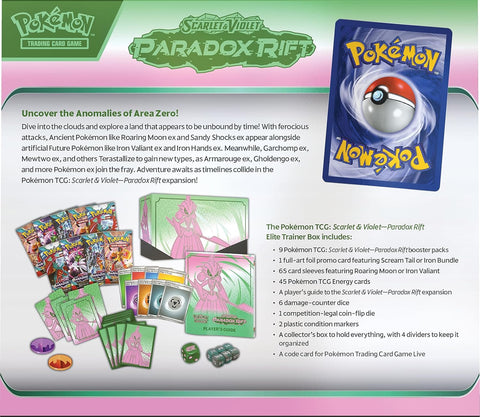 Pokemon TCG Paradox Rift Iron Valiant Elite Trainer Box 9 Boosters