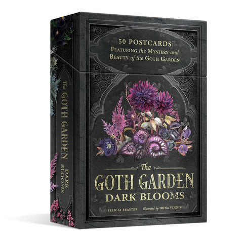 the Goth Garden Dark Blooms Postcards set Adams Media