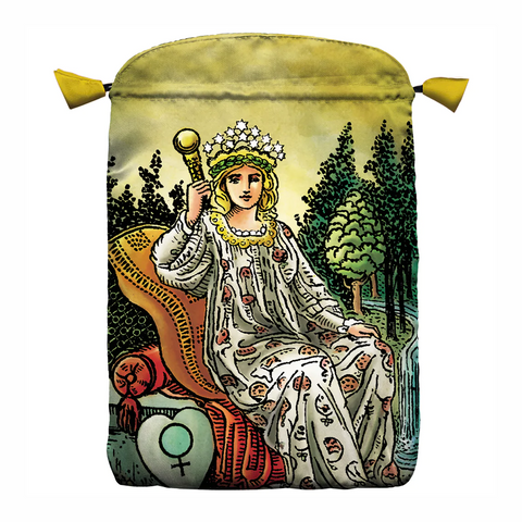 Radiant Wise Spirit Tarot Satin Drawstring Bag by Lo Scarabeo 16x22.5 cm