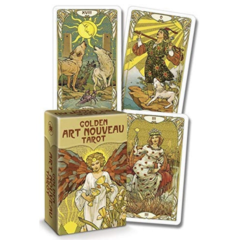 Golden Art Nouveau Tarot Mini Deck 78 Cards Lo Scarabeo Sealed