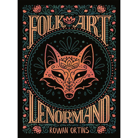Folk Art Lenormand 39-Card Divination Deck with Illustrated Guidebook