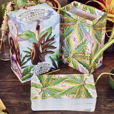 Metaphysical Cannabis Oracle Card Deck 78 Cards & Guidebook Liminal 11