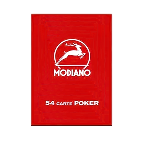 Poker Club F/N Red Back Playing Cards Deck Poker Size Italy Modiano 301349