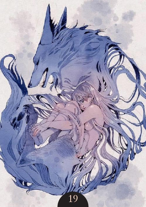 Loputyn Oracle Cards Deck & Book Wolf And Maiden Death And Love