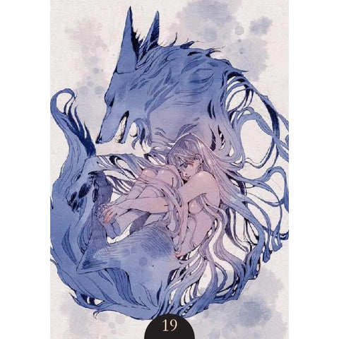 Loputyn Oracle Cards Deck & Book Wolf And Maiden Death And Love