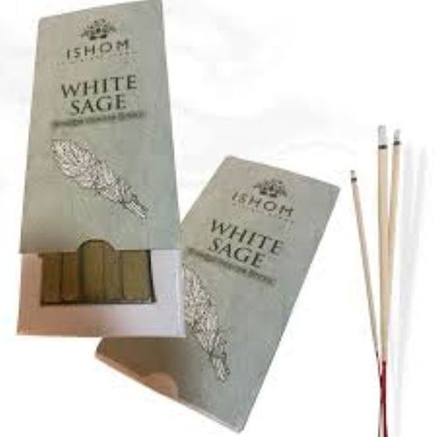 California White Sage Smudge Incense Bricks with Terracotta Burner, 15-Pack