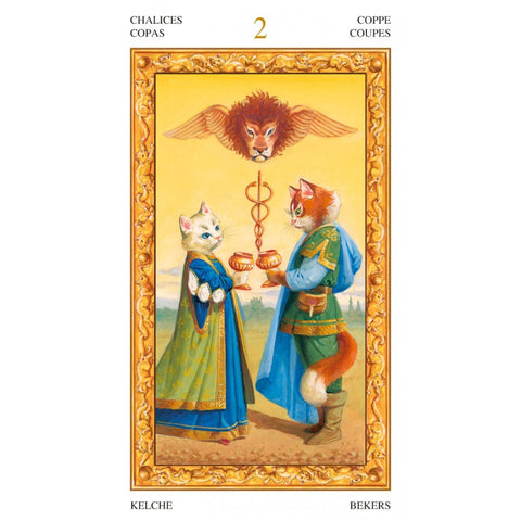 Tarot of White Cats 78 Card Deck by Lo Scarabeo with Guidebook