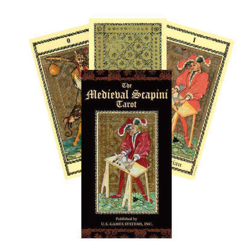 Medieval Scapini Tarot Deck by Luigi Scapini 78 Cards Gold US Games
