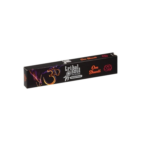 Om Shanti Tribal Soul Incense Sticks with Ceramic Holder by Hari Darshan