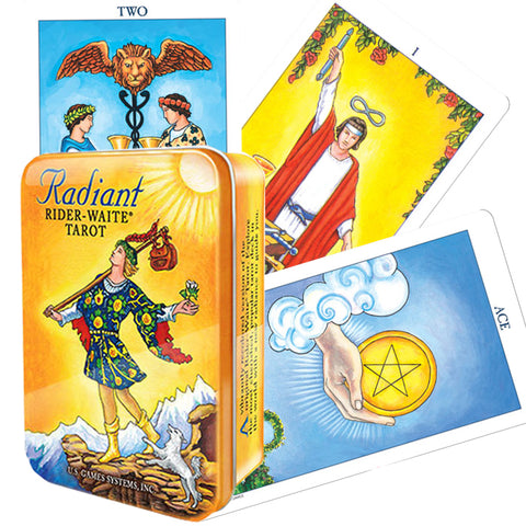 Radiant Rider-Waite Tarot Deck in Tin Box 78 Cards by US Games