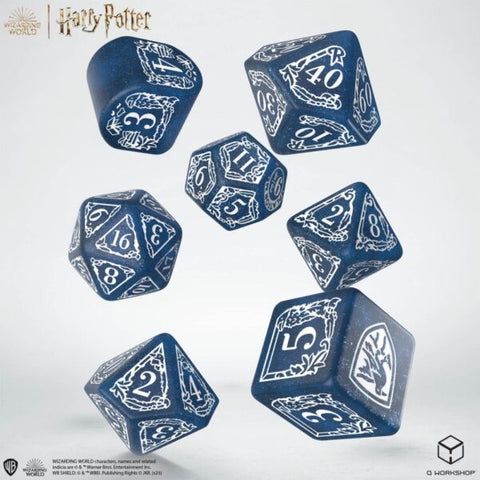 Harry Potter. Ravenclaw Modern Dice Set Blue Role Playing Games Q-Workshop NEW