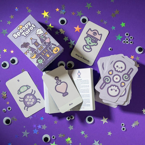 Spoopy Tarot Card Deck & Guidebook Cute Halloween Theme by Sterling Ethos