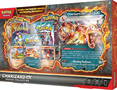 Pokemon TCG Charizard ex Special Collection Box with 5 Booster Packs EN