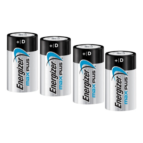 4x Energizer Max Plus D LR20 1.5V Alkaline Batteries Leak-Resistant