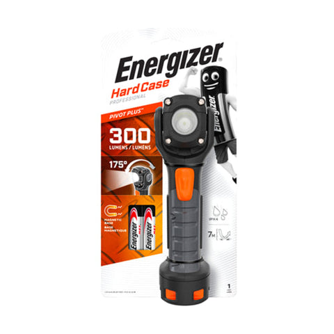 Energizer Hard Case Pro Pivot Plus LED Flashlight 300 lm Magnetic Base