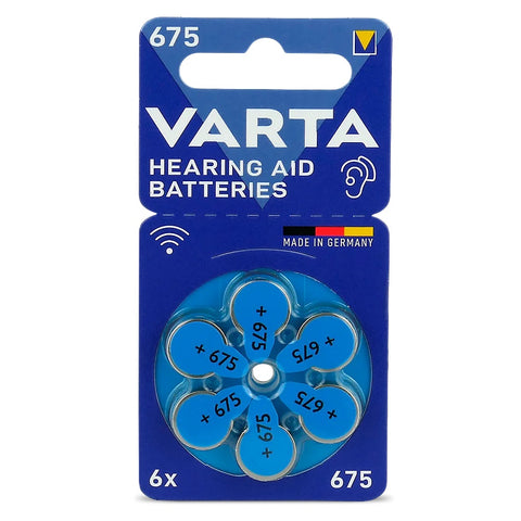 60x Varta 675 Zinc Air Hearing Aid Batteries 1.45V PR44 60-Pack